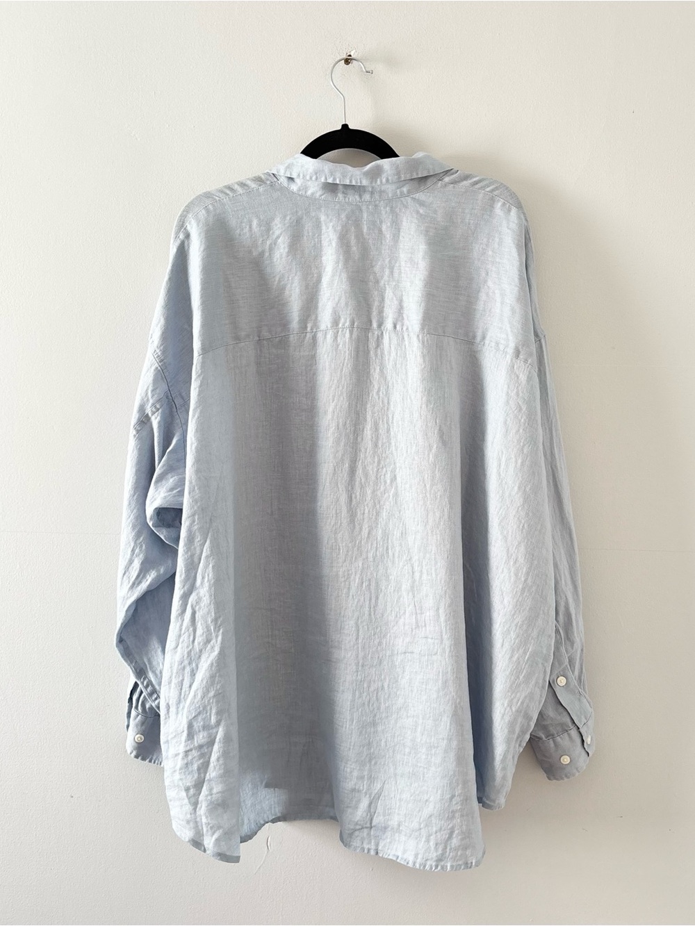 Wilfred Reminisce Relaxed Linen Shirt Long Sleeve Button-Up Oversized Aritzia - Picture 8 of 9